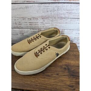 Polo Ralph Lauren Men's khaki Canvas Sneakers Size 12